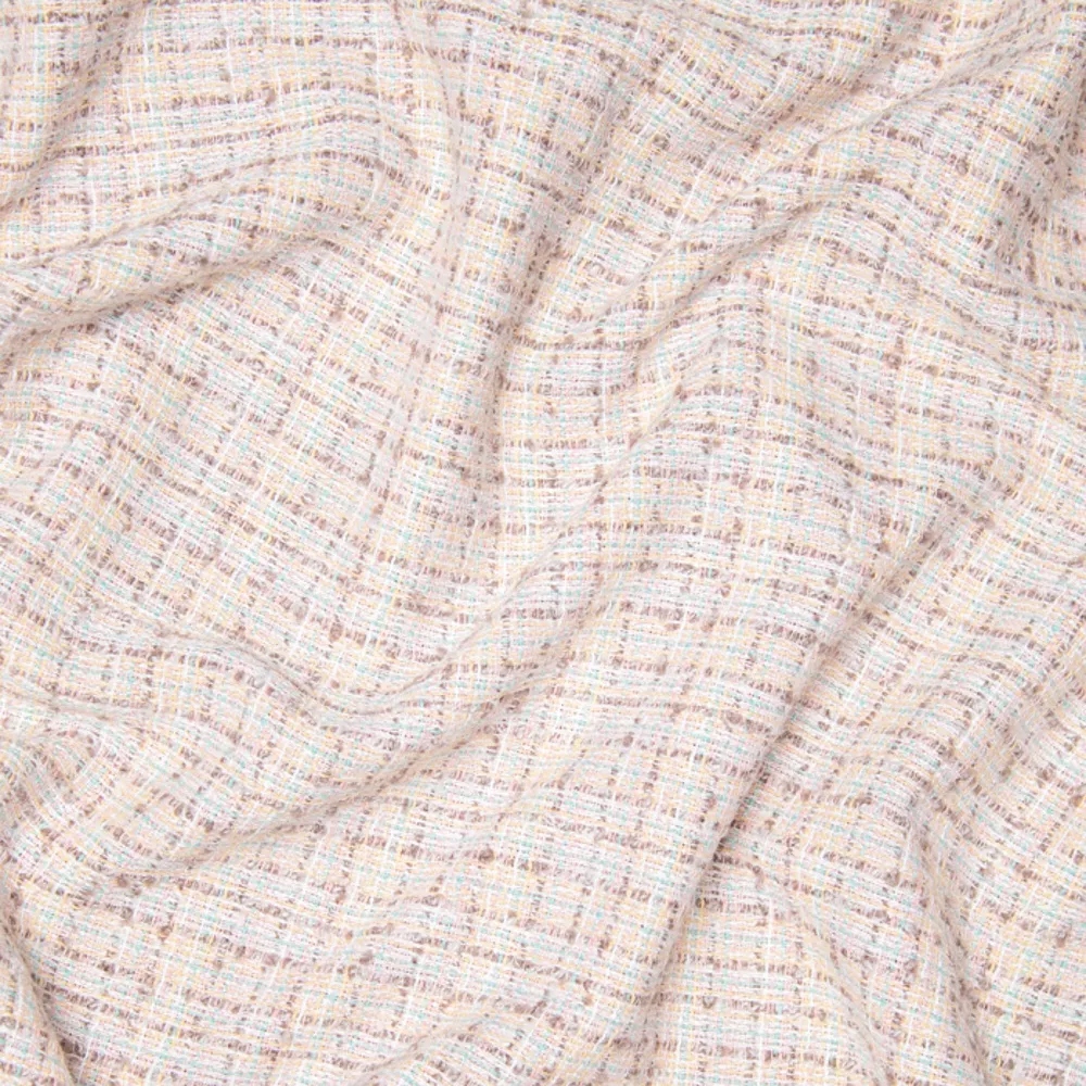 Látka Bavlna italská Chanel pastelová mřížka