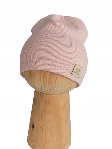 

Czapka Prążek, Czapka Dla Dziecka, Nude 40-43cm