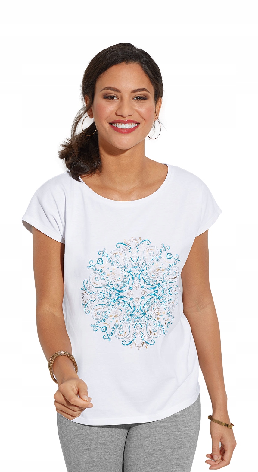 

Bluzka Damska Tshirt koszulka Bawełna Biała *s