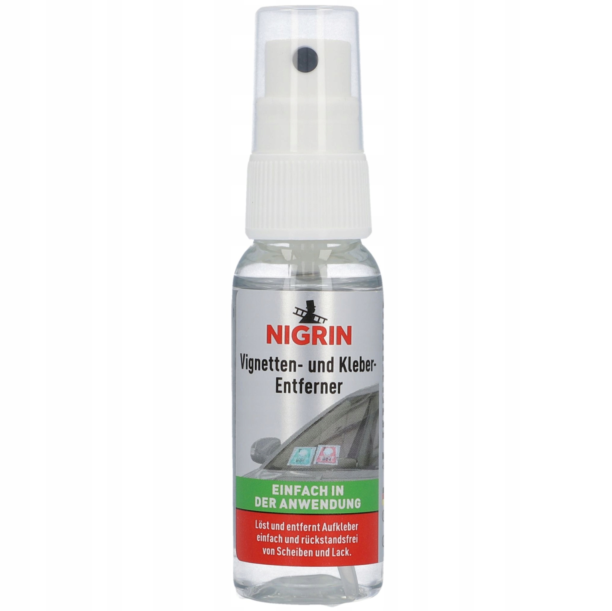 Nigrin Środek Zmywacz do Usuwania Kleju Etykiet Naklejek Taśmy Winiet 30 ml