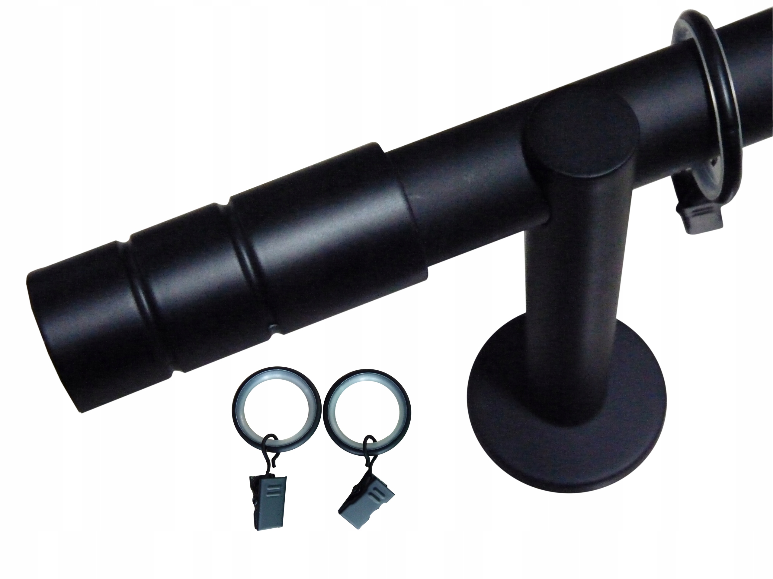 KARNISZ+CICHE KÓŁKA CZARNY MAT GRUBY 25MM 360 CM Marka Gomet