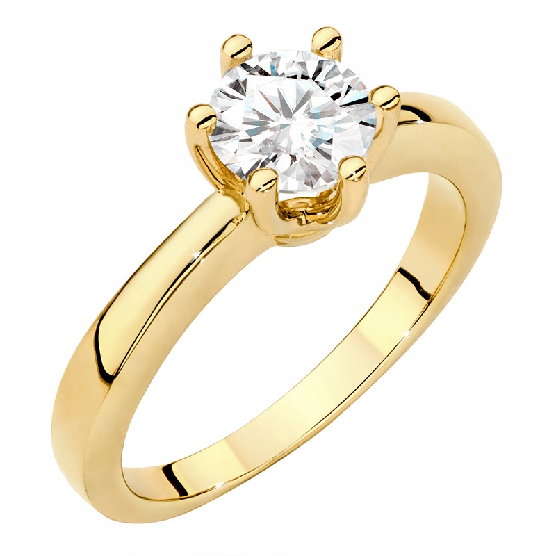 Krásný Zlatý Prstýnek 585 s Briliantem 0,70 ct