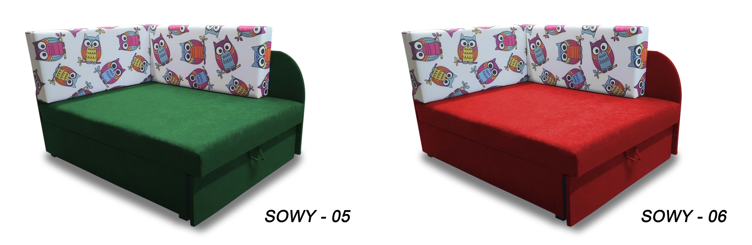 Designerskie Łóżko Dziecięce z Kolorowymi Akcentami - Rozkładane Wysokość mebla 52 cm