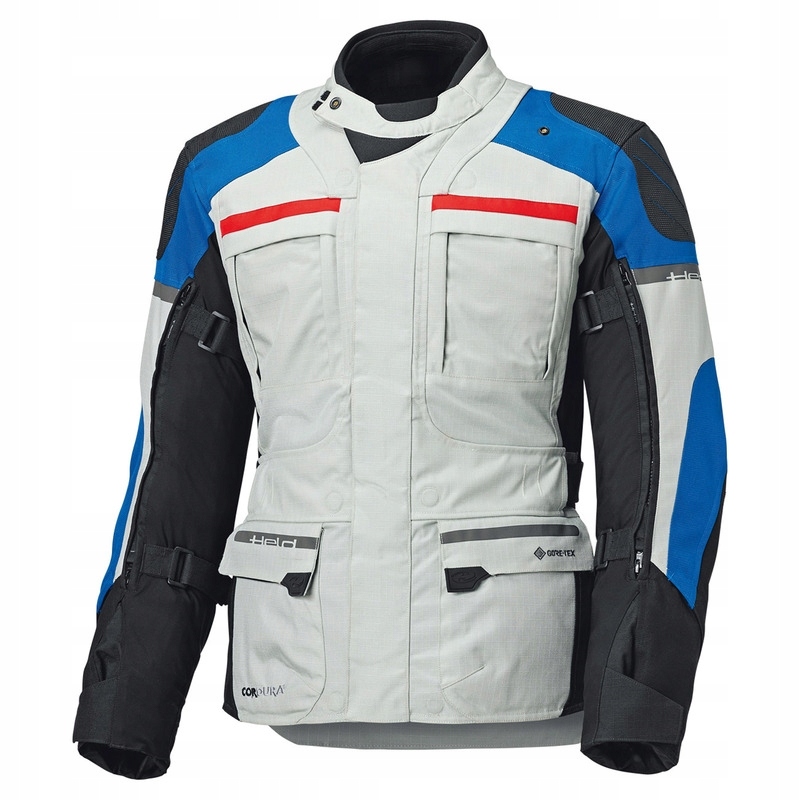 Textilná Motocyklová Bunda Held Carese 3 Gore-tex Grey Blue (s)