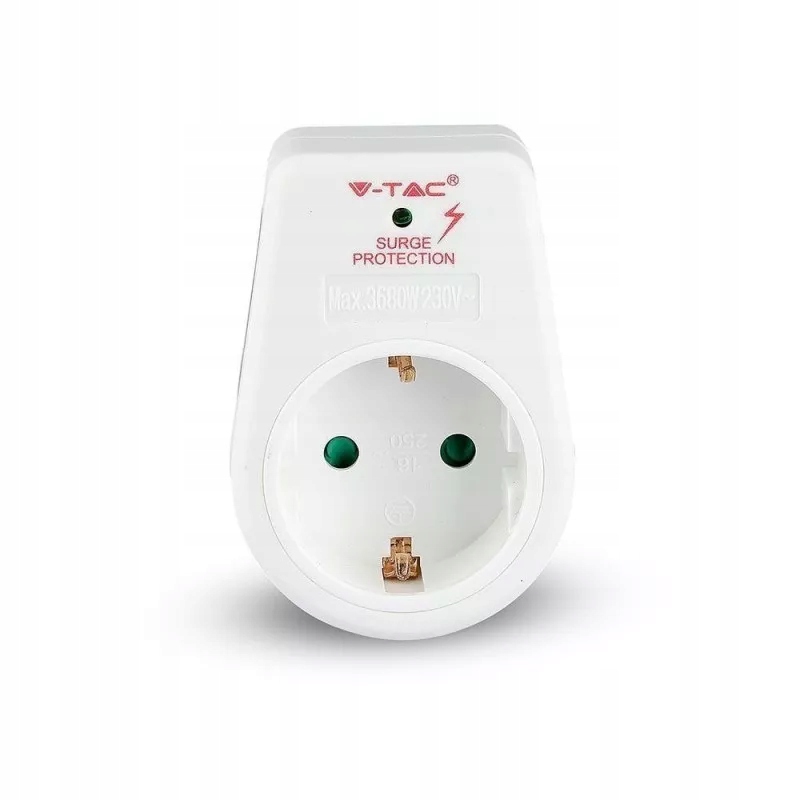 

Adapter z ochroną przepięciową V-tac 16A 3680W Bia
