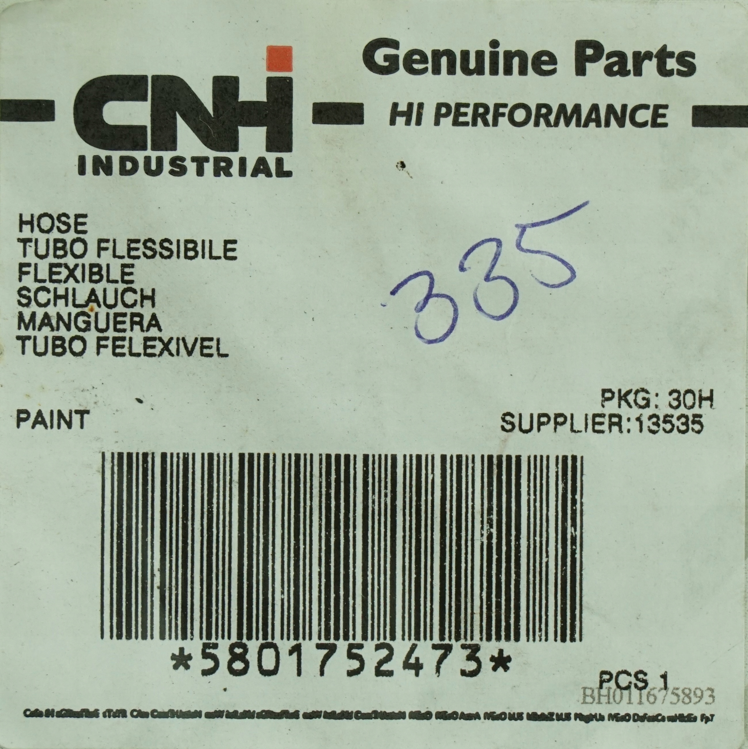 РЕЗИНОВЫЙ ШЛАНГ IVECO 5801752473