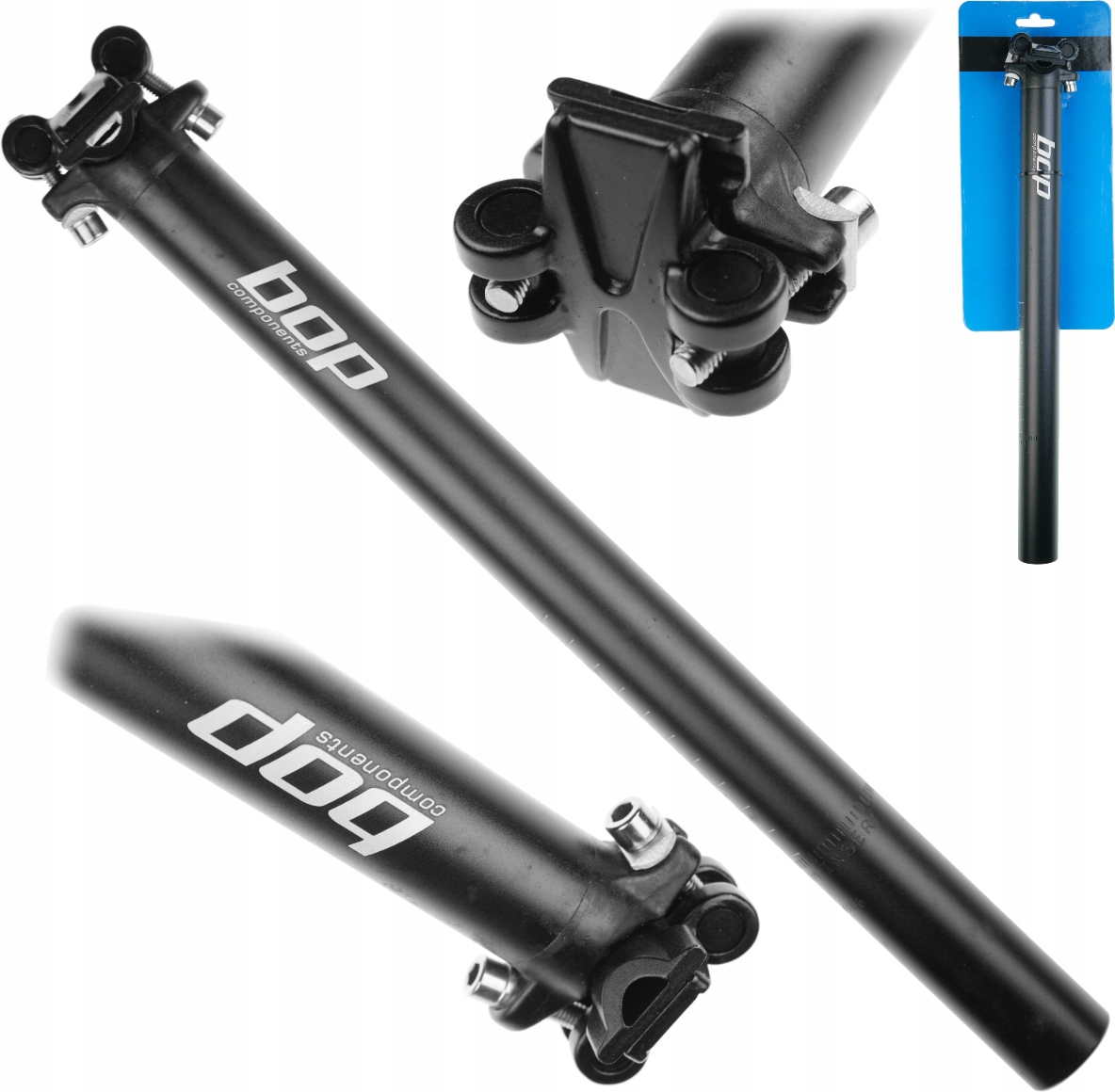 Sztyca wspornik siodła 31.6 400mm czarny Bop Components Seatpost SP-417