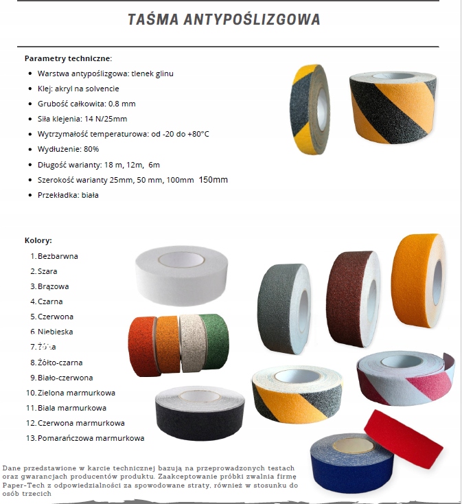 TAŚMA ANTYPOŚLIZGOWA 25mm 18m schodowa żółta ostrzegawcza oznaczeniowa BHP Kod producenta 18 m - 25 mm