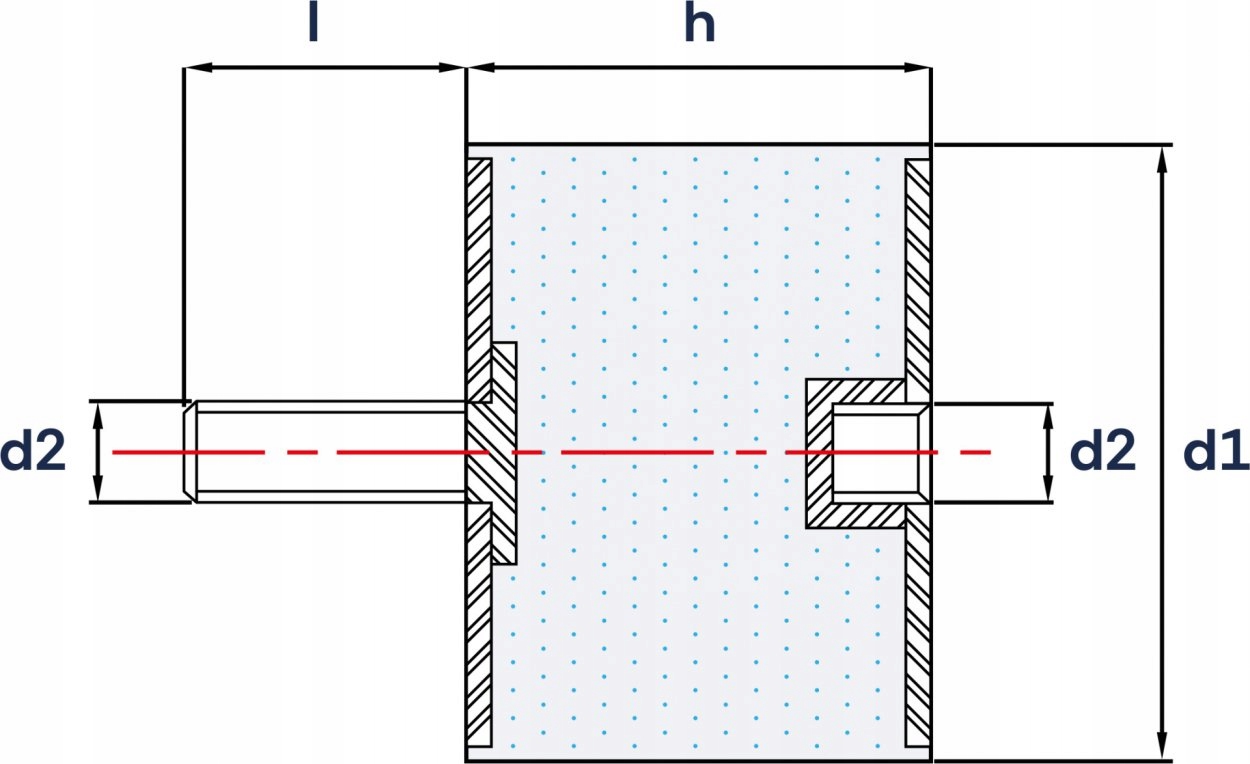 Wibroizolator Typ B 40X40 M8X23 Elastyczne Marka bez marki