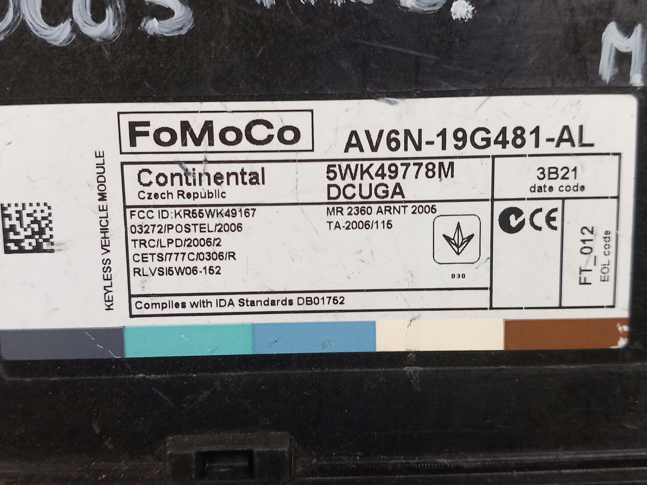 control unit comfort control unit FORD FOCUS MK3 AV6N-19G481-AL 10-17