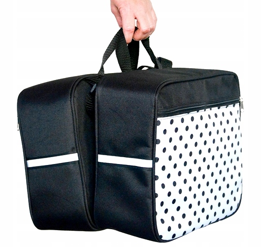 TORBA NA BAGAŻNIK ROWEROWY, SAKWA 2x10L Materiał dominujący cordura