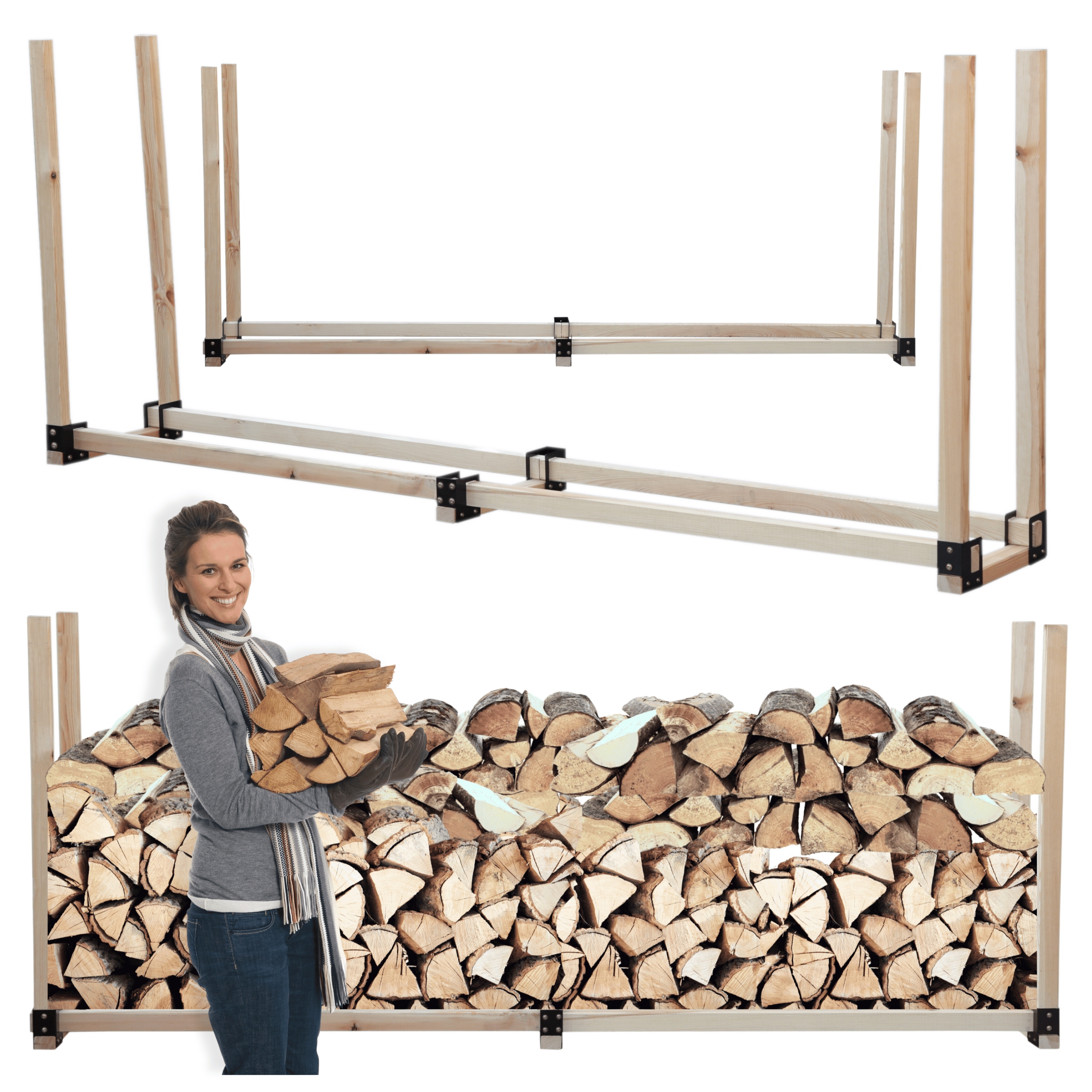 Stojan na krbové drevo Prístrešok na palivové drevo 1,2 m3 Eko