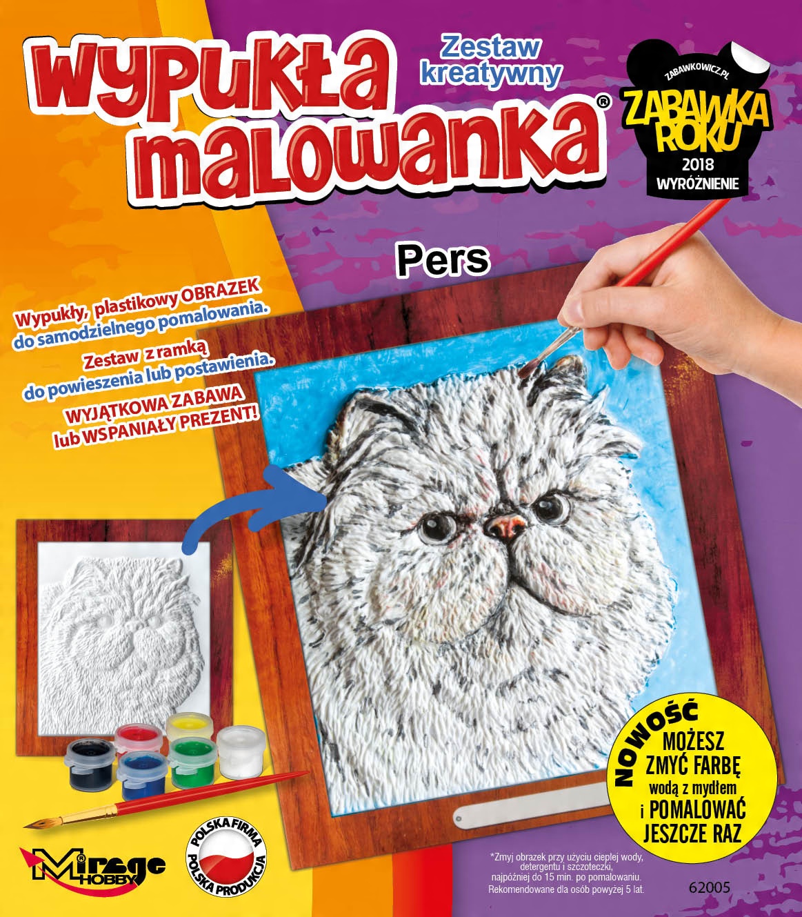 

Wypukła Malowanka Kot Pers Zestaw Kreatywny