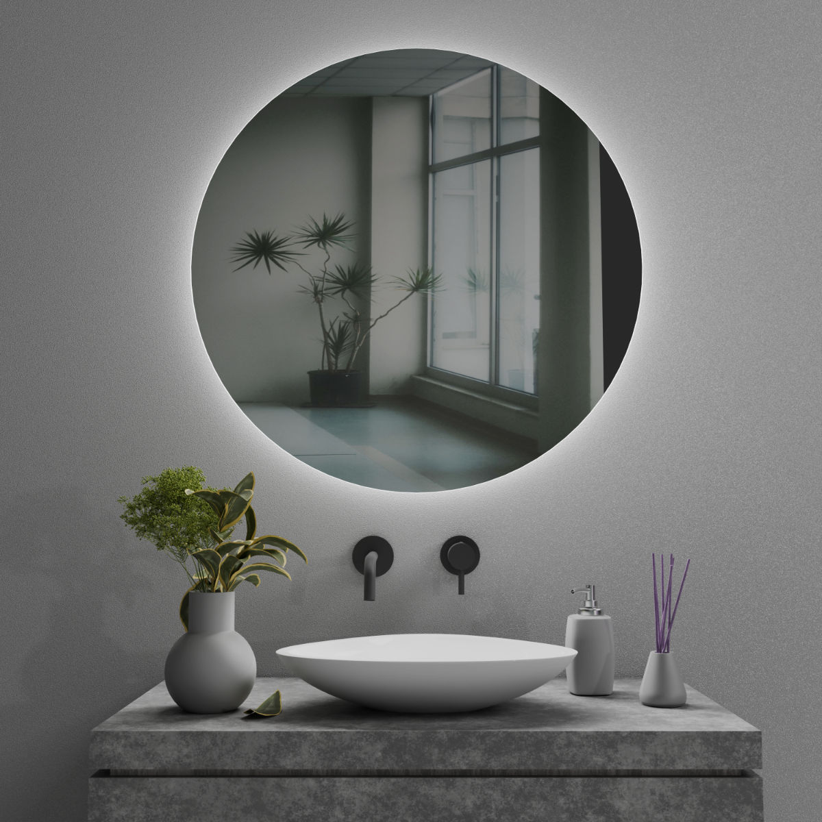 Lustro LED okrągłe 60cm podświetlane EAN (GTIN) 5906647279005