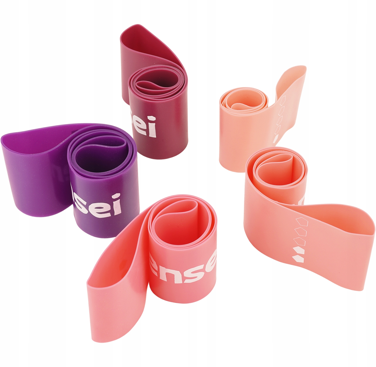 ZESTAW 5 GUM DO ĆWICZEŃ SENSEI MINI BAND, Taśmy Oporowe Fitness Model Lady Bands