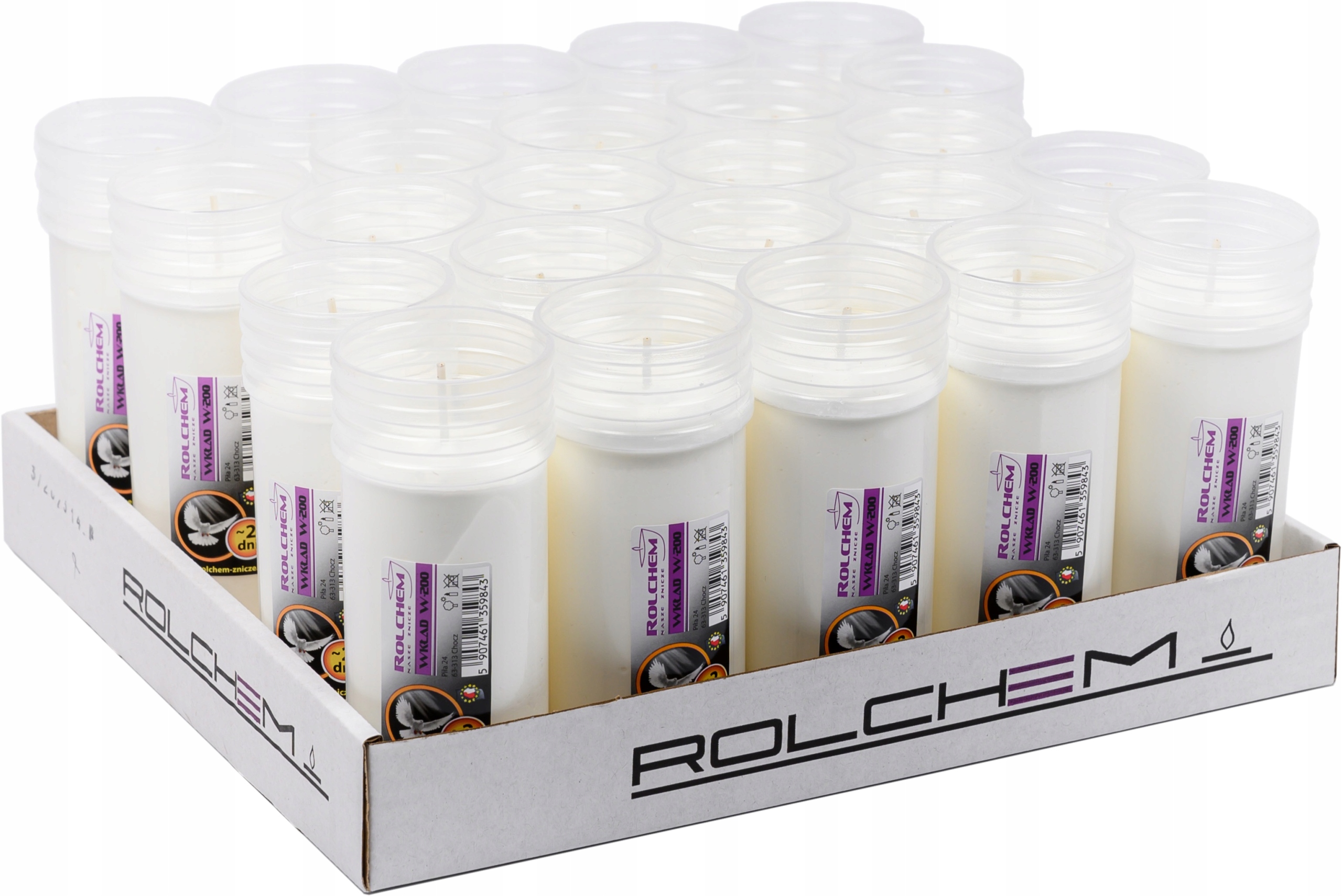 

Wkłady parafinowe do zniczy Rolchem W-200, 24 szt.