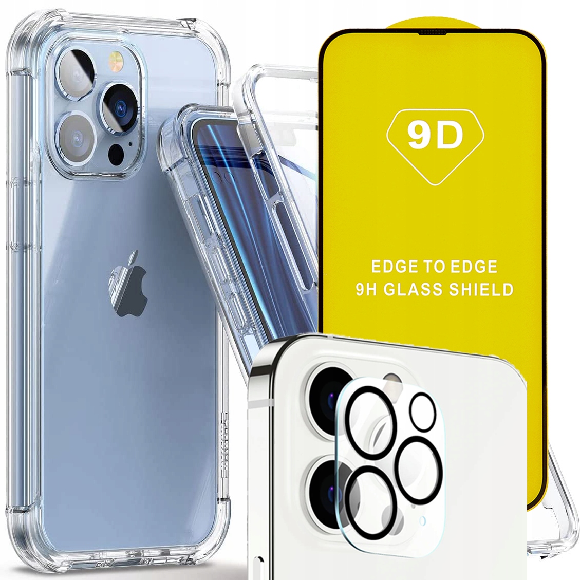 

Zestaw szkło aparat ekran etui iPhone 12 Pro Max