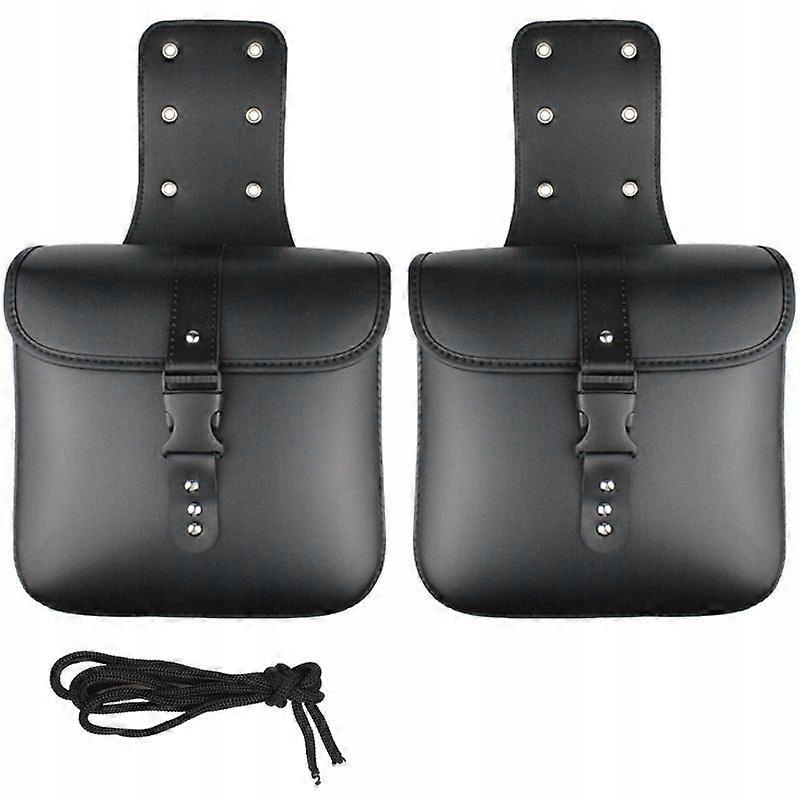 Boční Brašny Motocyklové Kožené Pu 25 x 12 x 24 cm černé