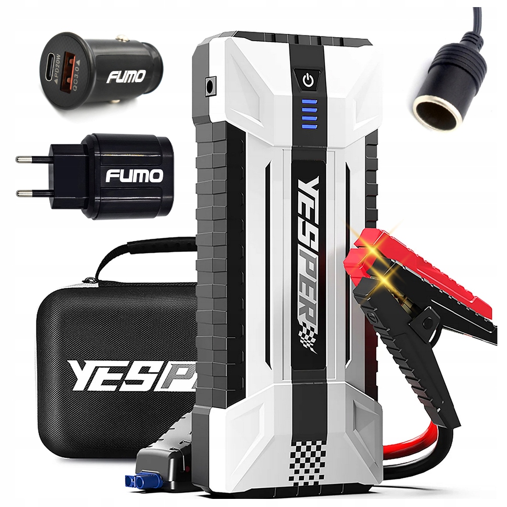 Mocne Urządzenie Rozruchowe Jump Starter Booster Rozruchowy 4000A 24000mAh