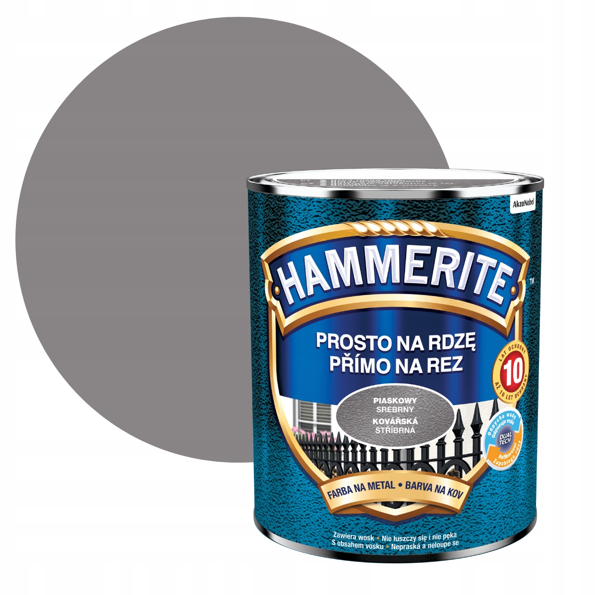 

Hammerite Na Rdzę 0,7L Srebrny Piaskowy