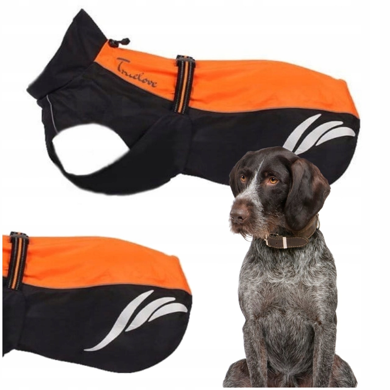 Levně Pláštěnka Pro Psa Truelove Bunda Derka Oranžová 4XL 55 cm