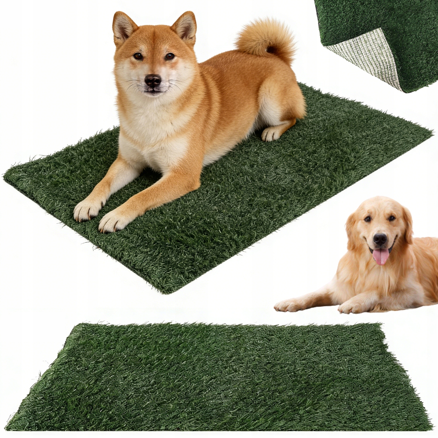 Levně 2 ks toaleta pro psy na toaleta pro štěňata umělá podložka tráva