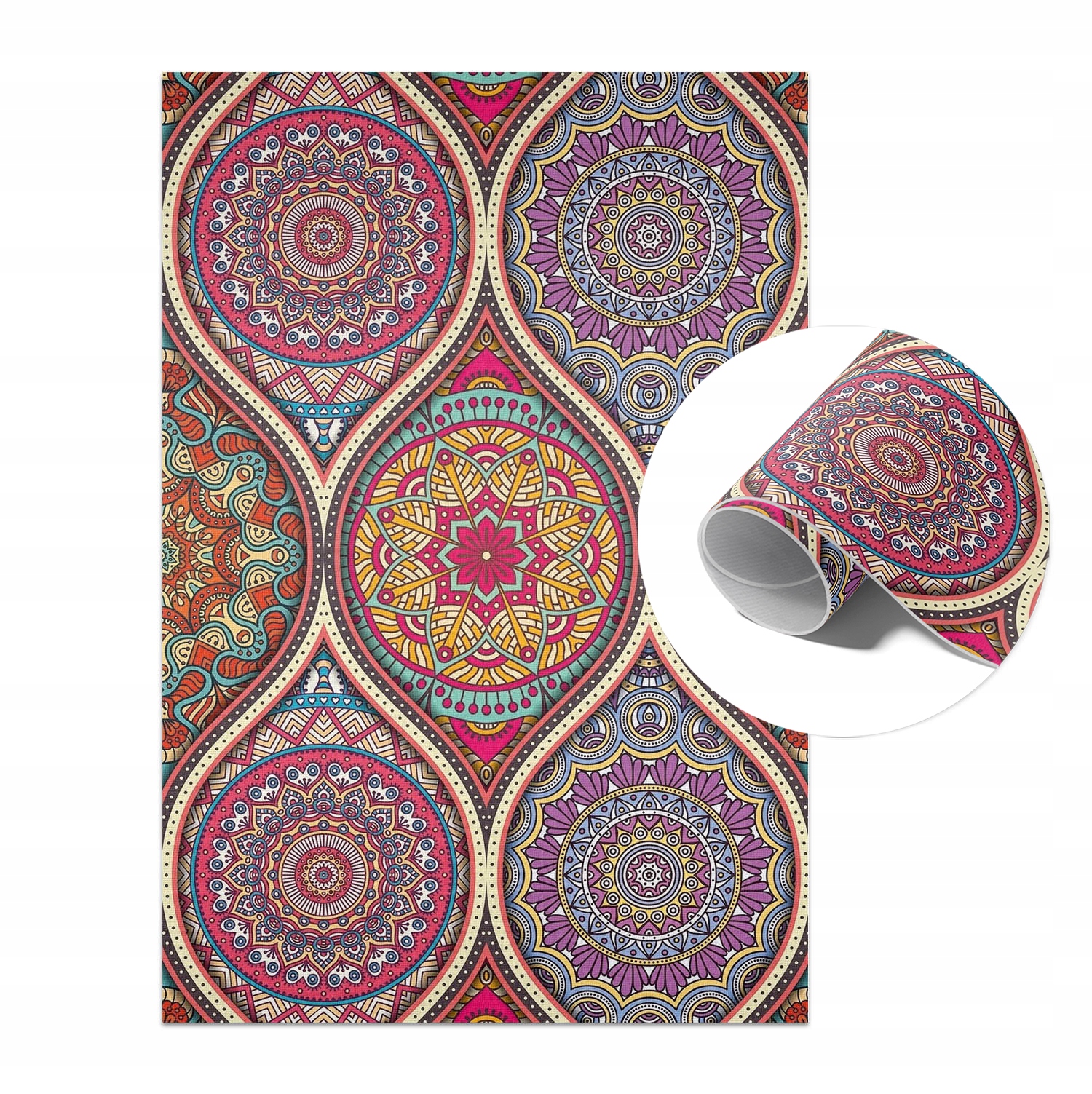 Balkonowy Dywan Winylowy Z Dekoracyjnym Wzorem Etniczny patchwork 150x225