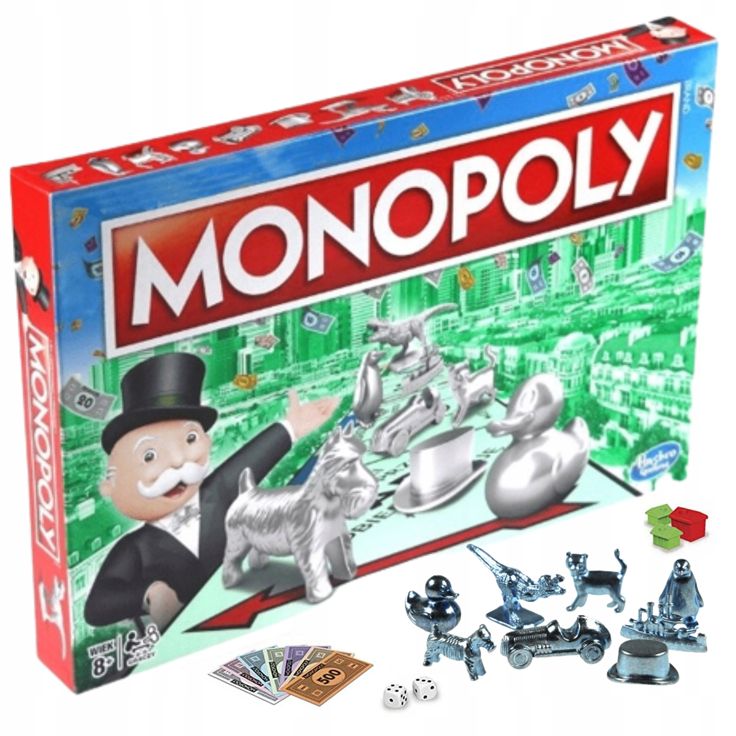 ORYGINALNA GRA PLANSZOWA MONOPOLY CLASSIC HASBRO ZABAWA HIT EAN (GTIN) 6132357712610