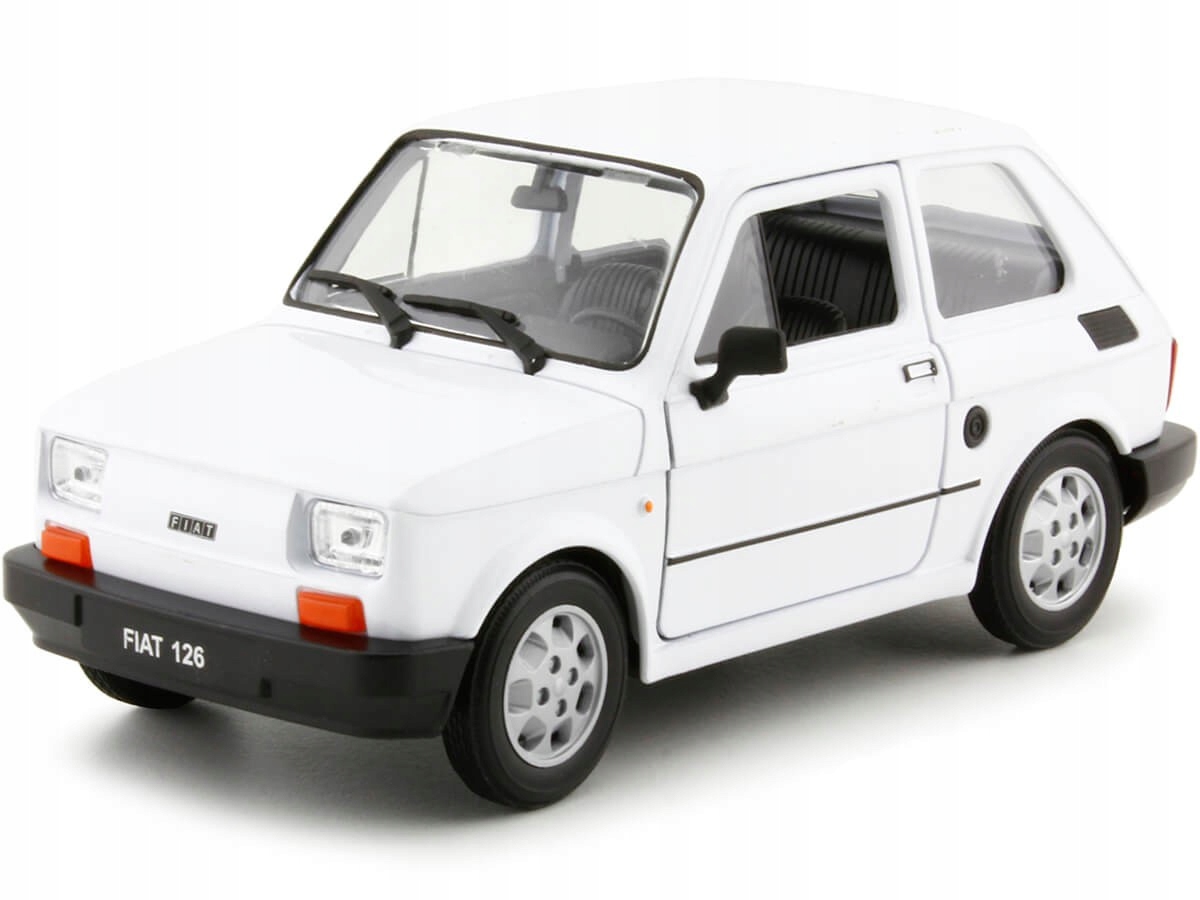 Fiat 126 p Maluch Polský Malý Prl Welly 1:21 Bílý Kovový Model Auta