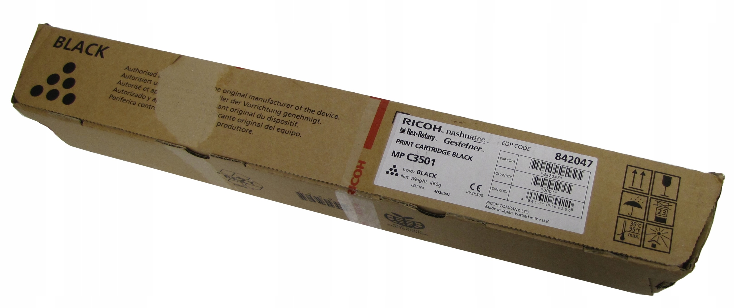 Toner Ricoh Mp C3501 841424 842047 Black Originál MPC3001 MPC3501