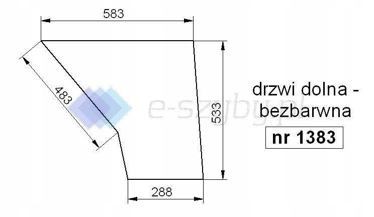 sklo traktor Renault kabina Ls spodní dveře