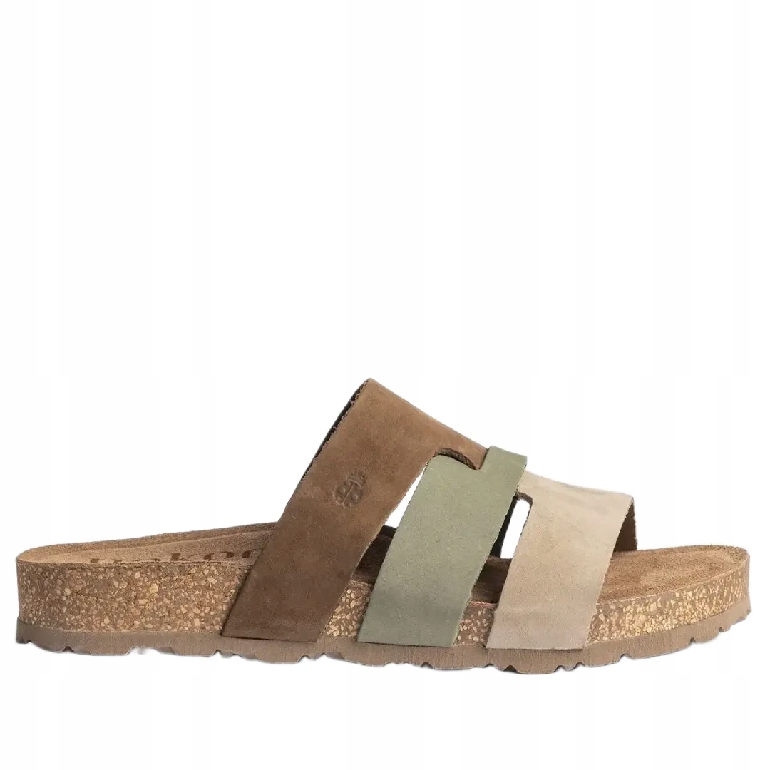 Nazouváky pantofle Yokono JERBA-116 nob multi olivina 37, béžová