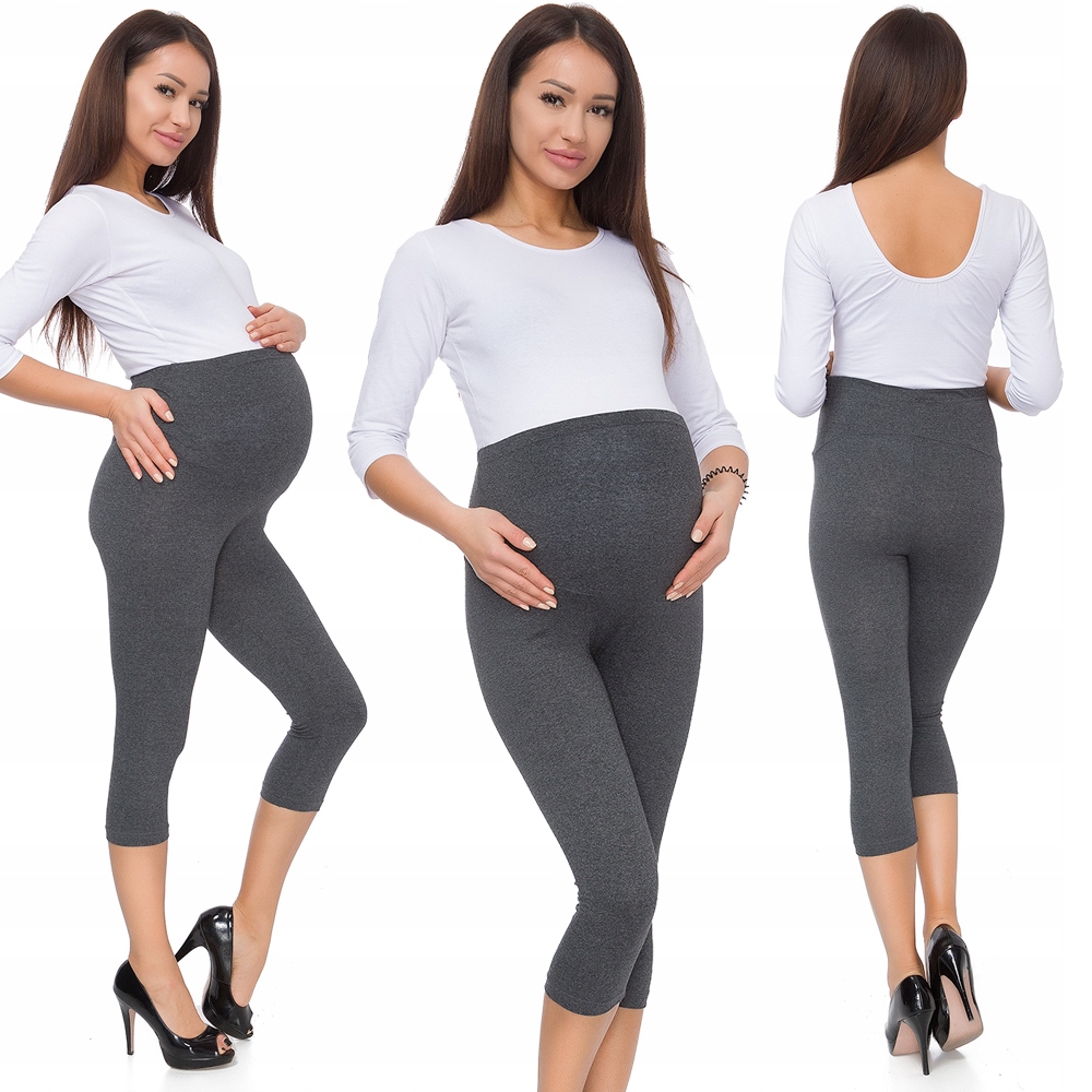 

Ciążowe 3/4 Legginsy Bawełniane Getry 3XL