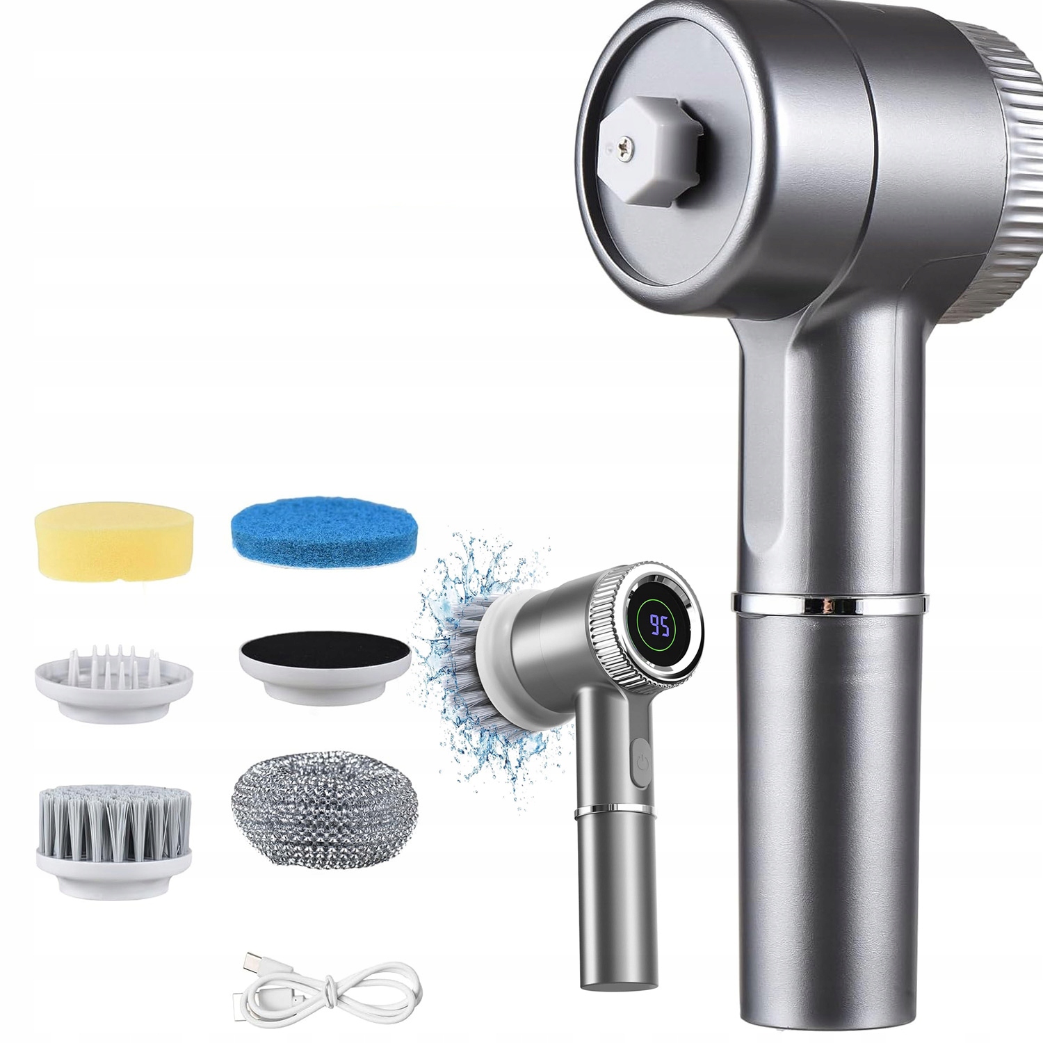 Levně Elektrický Čisticí Kartáč, Ruční Rotační Drtič