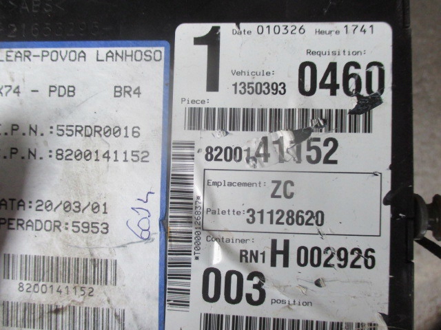 RENAULT LAGUNA II 2 MODUŁ UCH BSI 8200141152