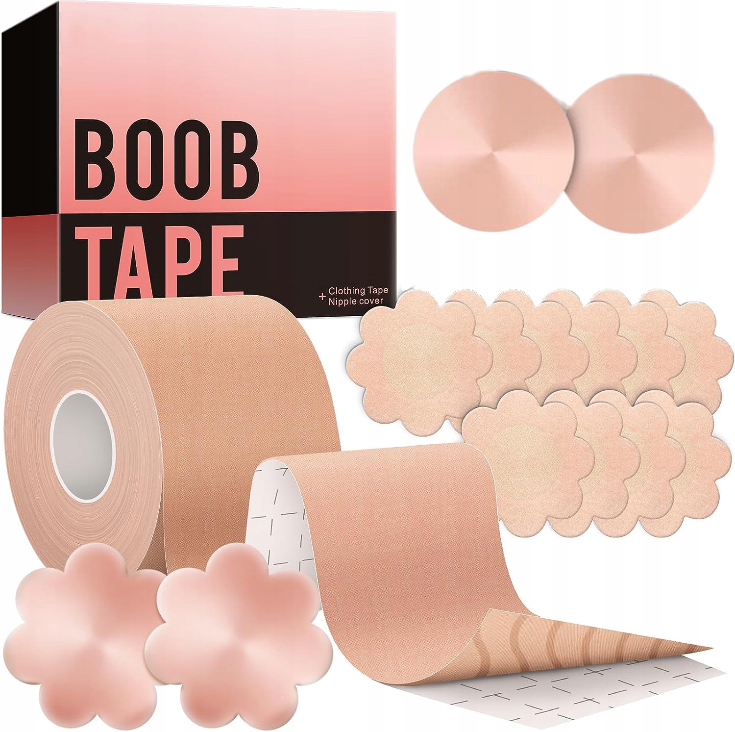 TAŚMA DO BIUSTU modelująca unosząca tape dekolt pushup przezroczysta 5m Marka Boob Tape