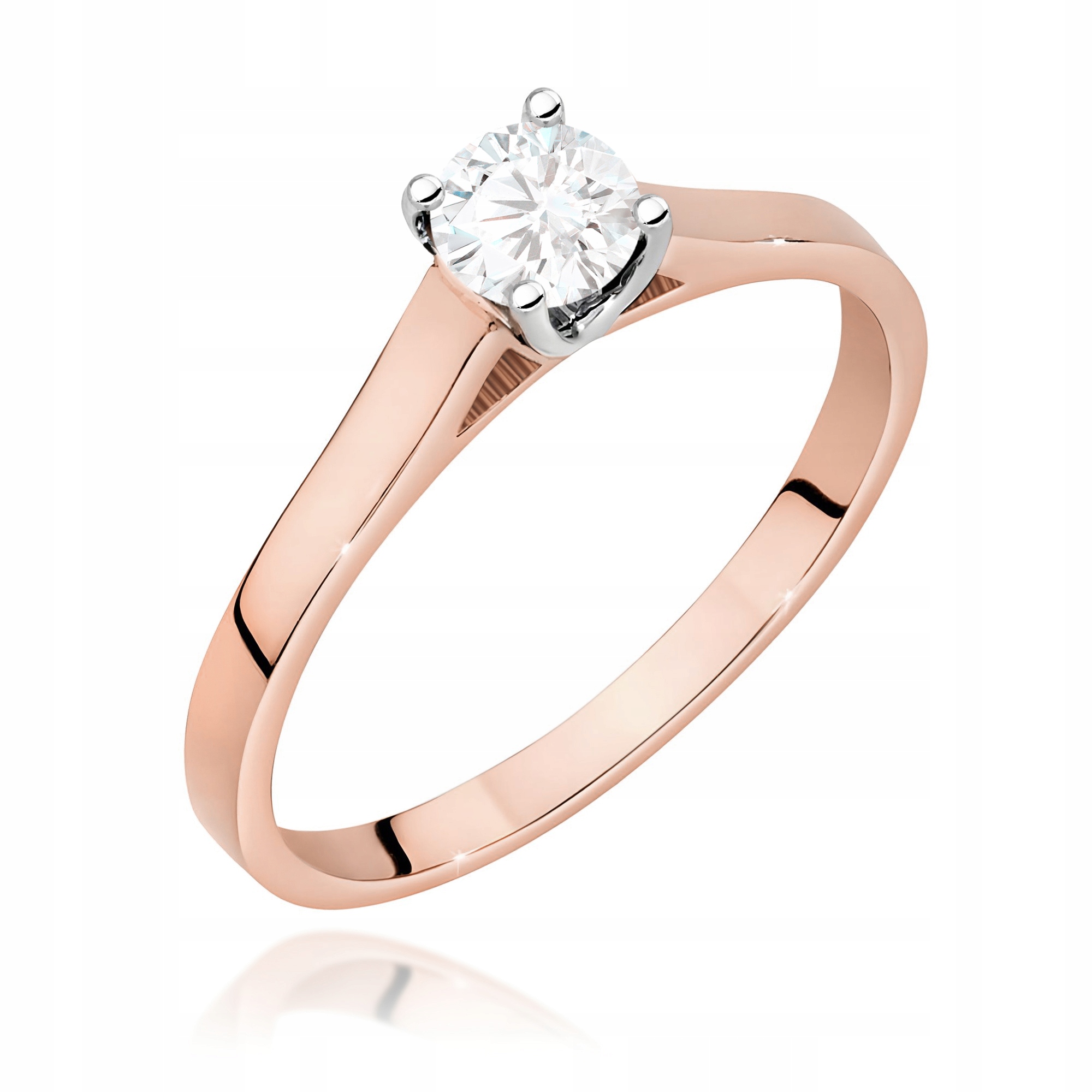 Prstýnek z růžového zlata 585 s diamanty lab 0,50 ct