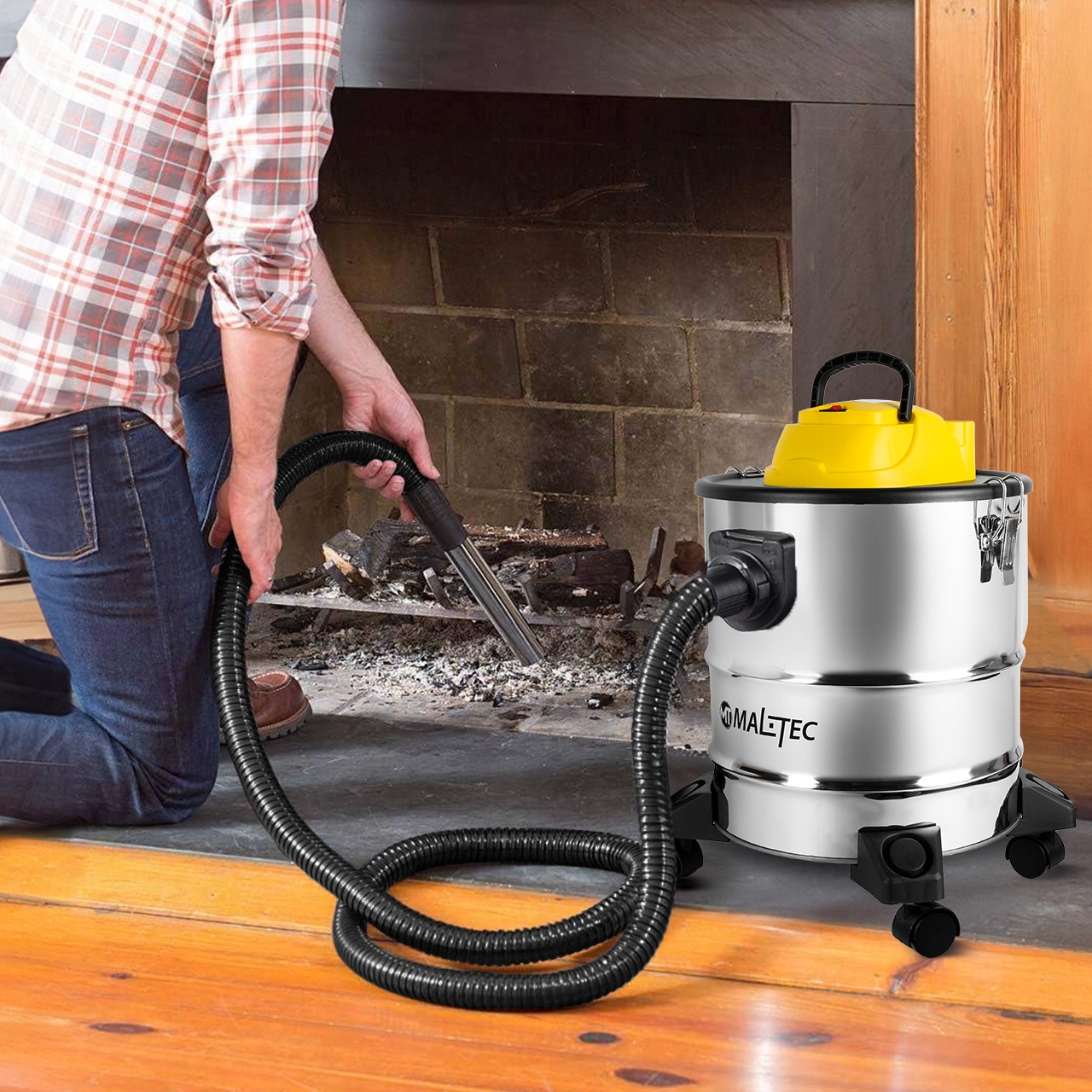 ODKURZACZ do POPIOŁU KOMINKOWY PRZEMYSŁOWY 2000W Marka Maltec