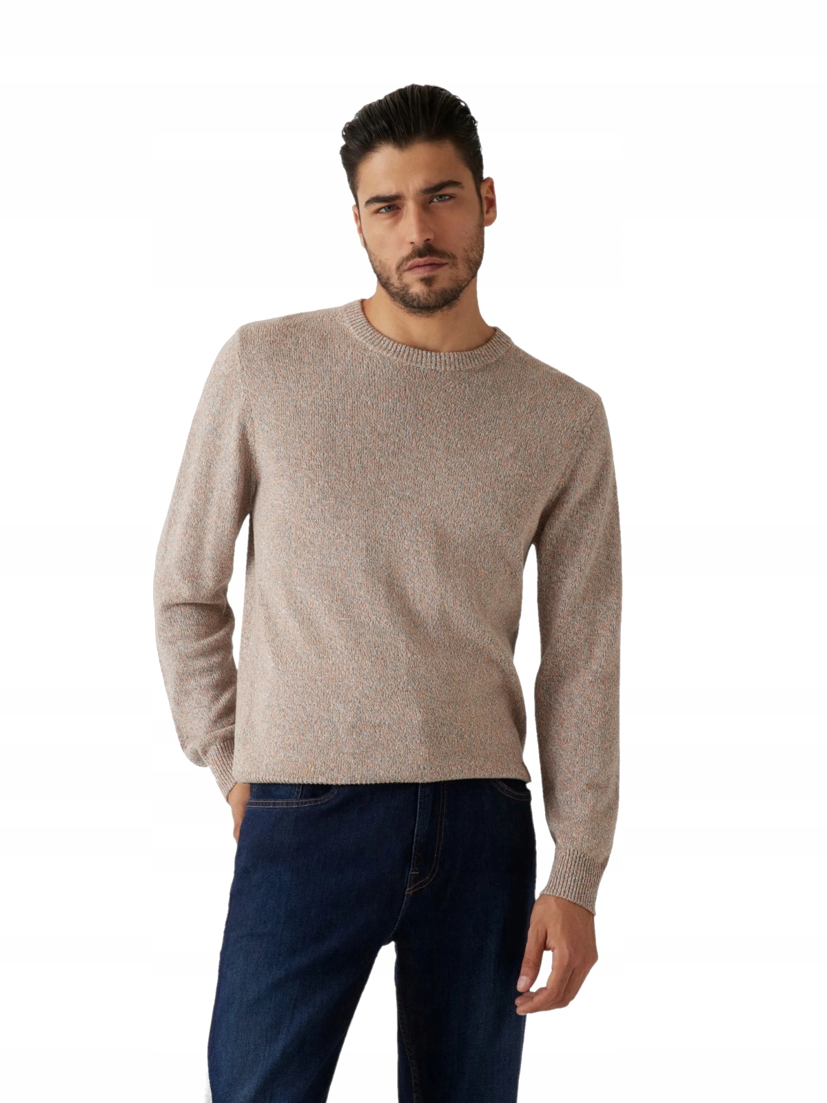 Guess béžový pánský svetr s bavlněná mikina, velikost M