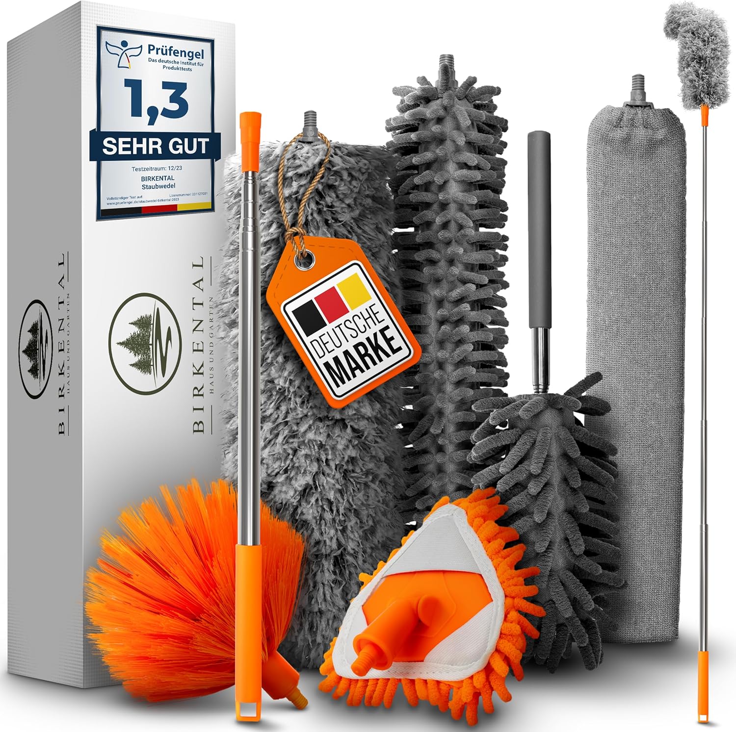 Levně Teleskopická metla Birkental 7 dílů mikrovlákno vítěz testu do 250 cm