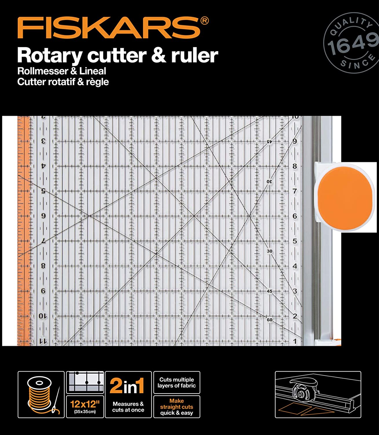 GILOTYNA Z OBROTOWYM OSTRZEM 12X12 1016264 FISKARS Marka Fiskars