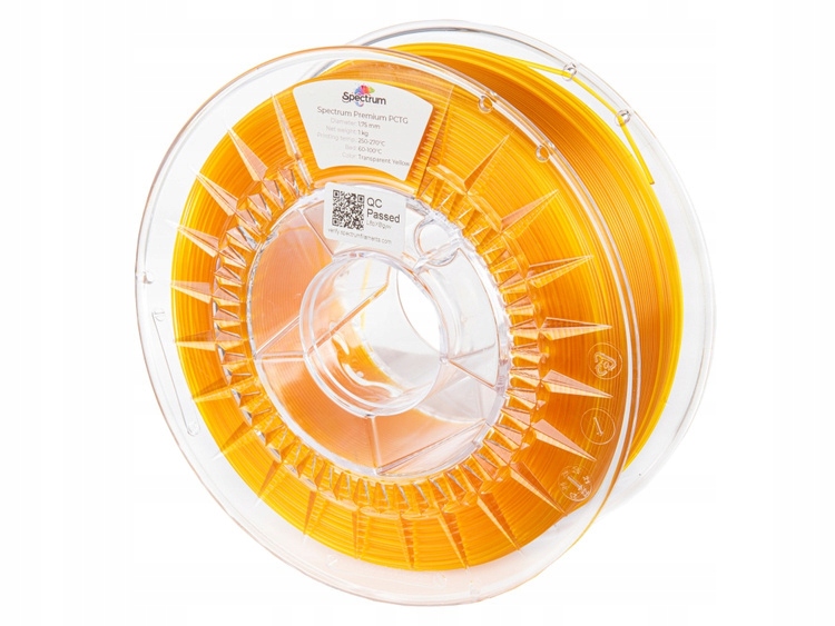 Filament Spectrum PCTG 1.75mm TRANSPARENT YELLOW 1kg ŻÓŁTY