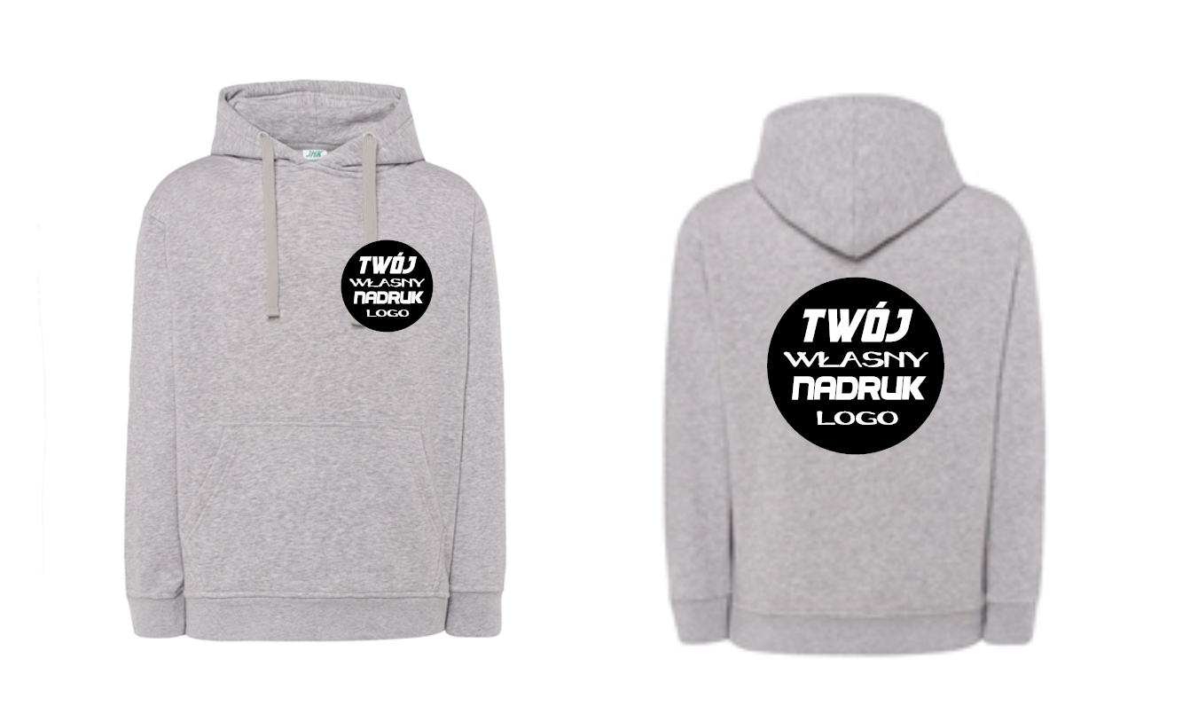 BLUZA Z KAPTUREM WŁASNY NADRUK LOGO IMIE XXL Wzór dominujący print (nadruk)