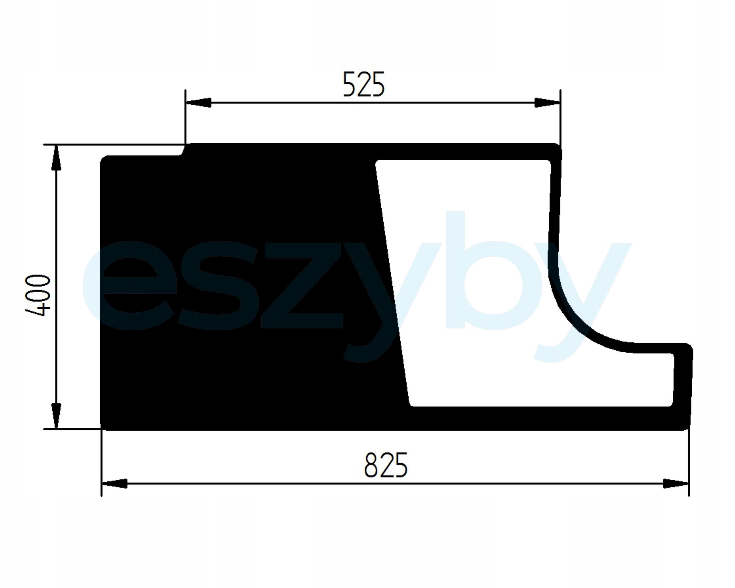 sklo Jcb Fastrac 2155 dveře spodní pravé 332/R2333