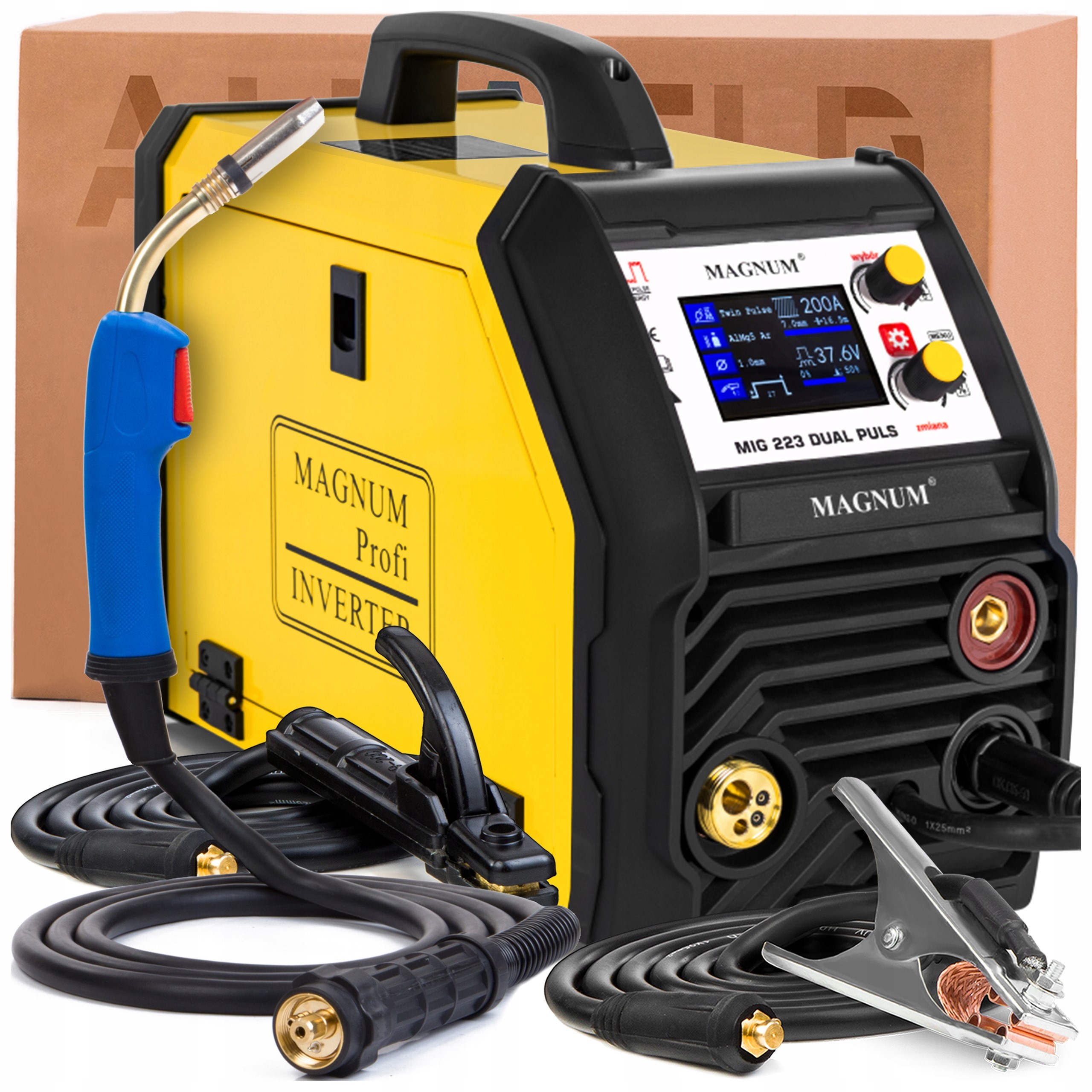 Svářečka Magnum Mig 223 Dual Puls Synergie 230V 200A Tig Lift Mma 2T/4T