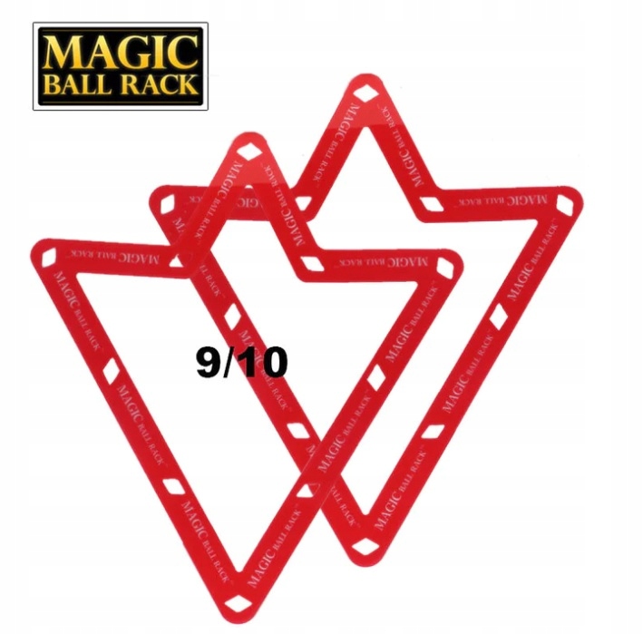 Oryginalne Szablony Magic Ball Rack 9&10 Bil Czerwone, 2 Sztuki