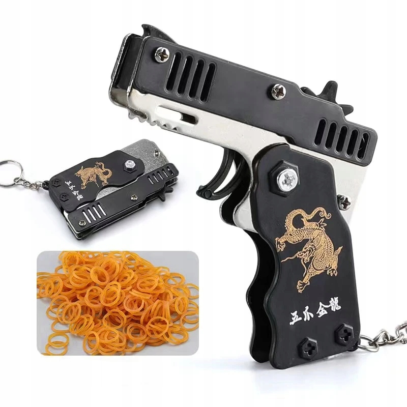 

Metalowy Pistolet Na Gumki Brelok 60 Gumek