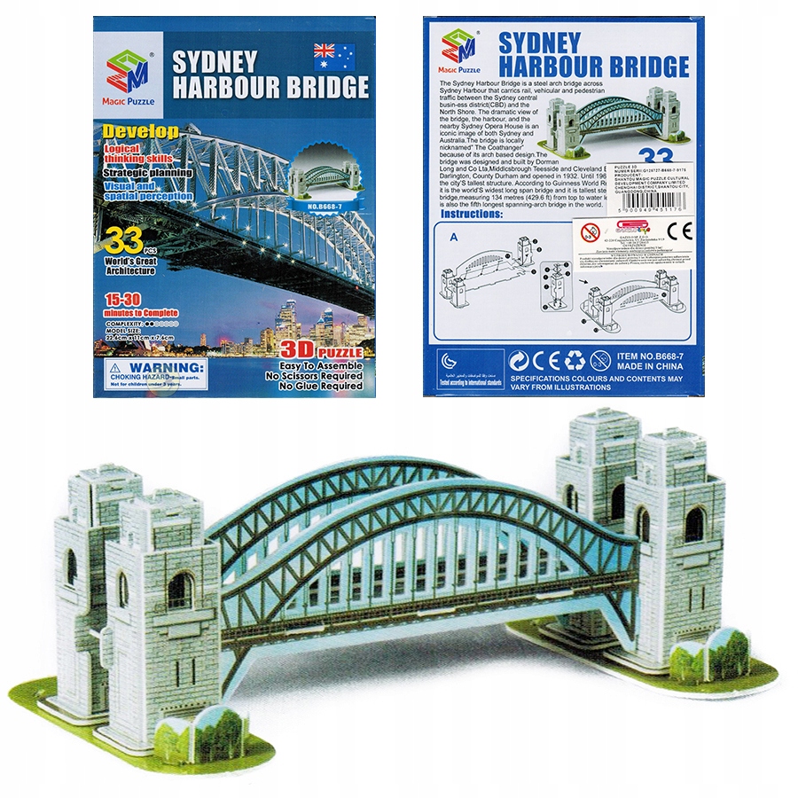 

Puzzle Do Składania Układanka 3D Most Sydney Harbo