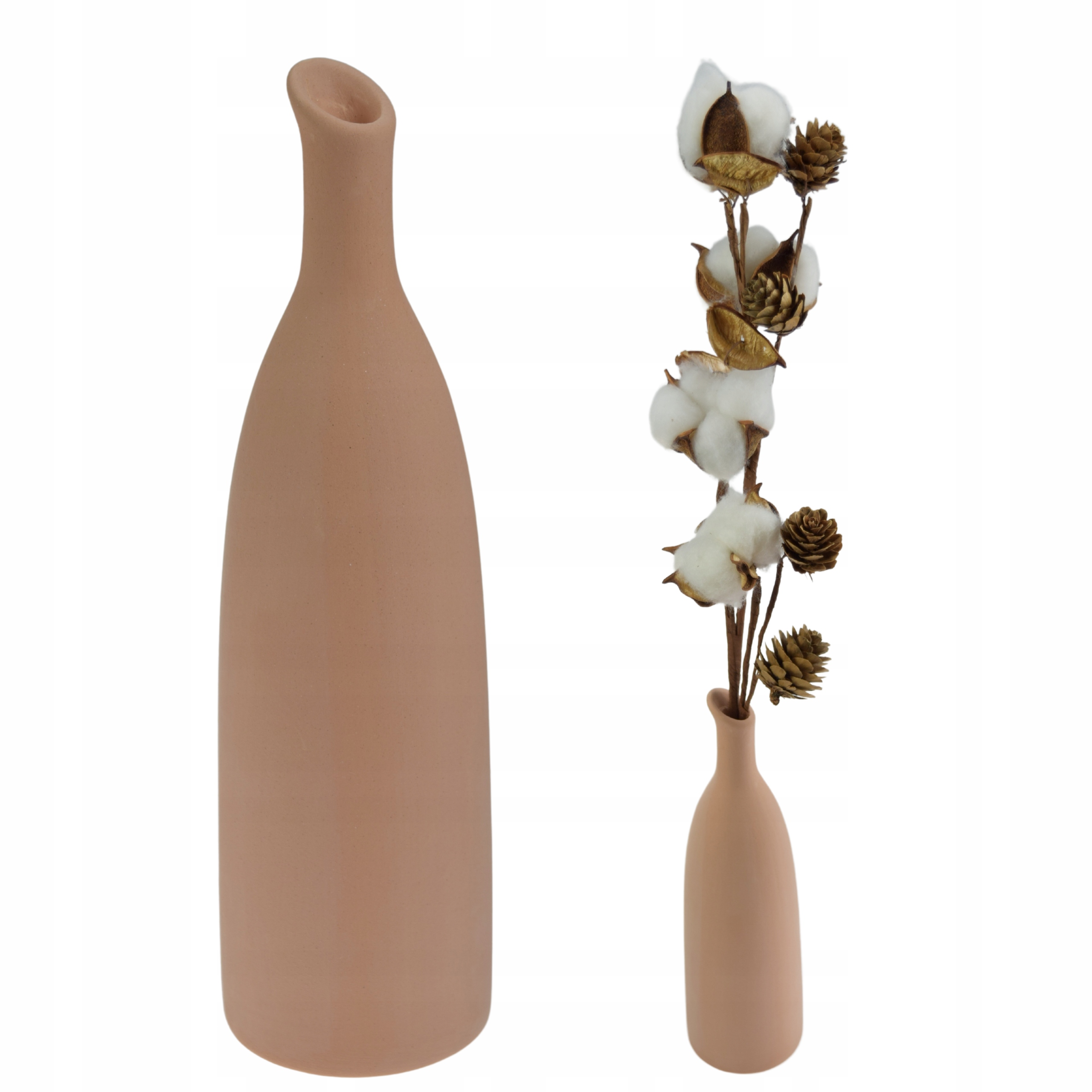 

Wazon Ceramiczny Japandi Beżowy Boho Irma Smukły