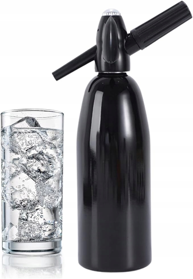 Sifón saturátor na sódovú vodu CO2 1L čierny